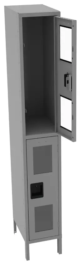Dual-Tier Clear Lockers with Legs - C-Thru