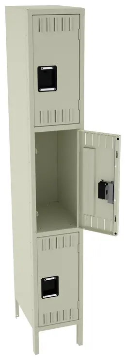Triple Stack Lockers with Legs - Standard