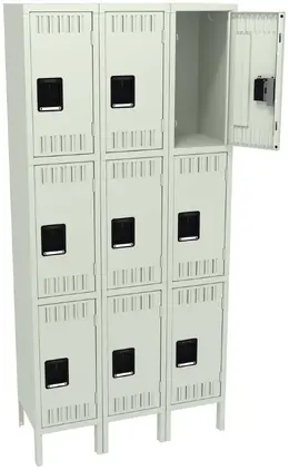 Triple Column Lockers with Legs - Standard