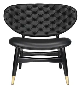 Mid-Century Modern Leather Accent Chair - Studio Collection