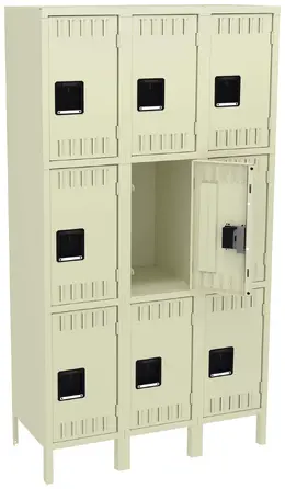 Triple Column Lockers with Legs - Standard