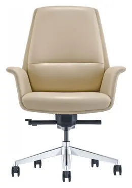 Flared Leather Midback Office Chair - LOD