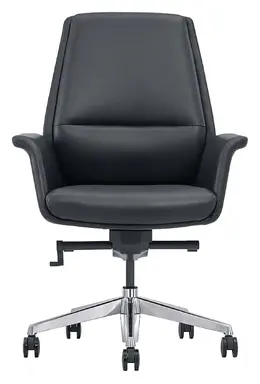 Flared Leather Midback Office Chair  - LOD