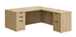 L Shaped Desk with Drawers - PL Laminate