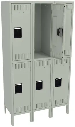 Three Double-Tier Lockers with Legs - Standard