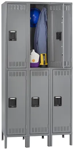 Three Double-Tier Lockers with Legs - Standard