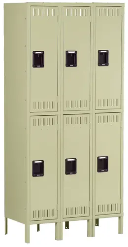 Three Double-Tier Lockers with Legs - Standard