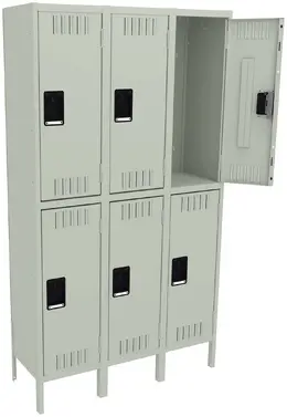 Three Double-Tier Lockers with Legs - Standard
