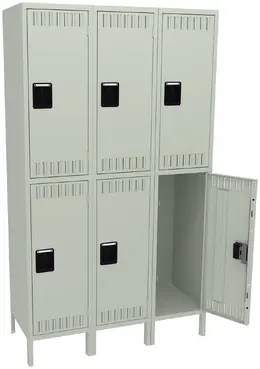 Three Double-Tier Lockers with Legs - Standard