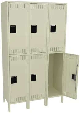 Three Double-Tier Lockers with Legs - Standard