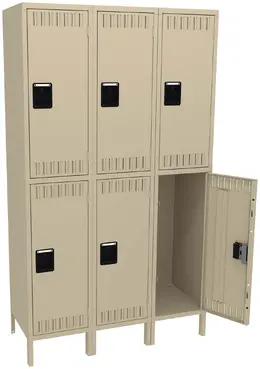 Three Double-Tier Lockers with Legs - Standard