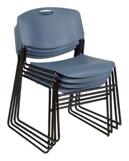 Plastic Stacking Chair - Set of 4 - Zeng