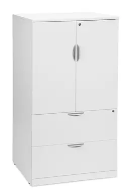 Lateral File with Upper Storage Cabinet - PL Laminate