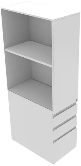 Storage Tower with Drawers and Shelves
