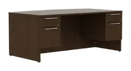 Bow Front Desk with Drawers - Concept 400E