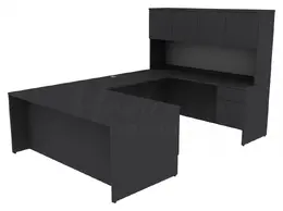 U Shaped Desk with Hutch and Drawers - Concept 400E