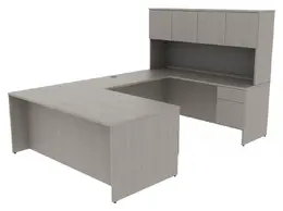 U Shaped Desk with Hutch and Drawers - Concept 400E