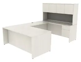 U Shaped Desk with Hutch and Drawers - Concept 400E