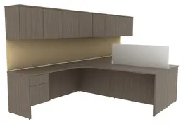 Two Person Desk with Storage - Concept 400E
