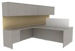 Two Person Desk with Storage - Concept 400E