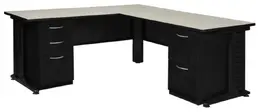 L Shaped Desk with Drawers - Fusion