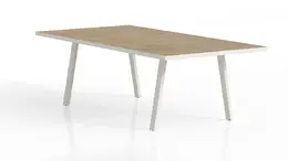 Rectangular Conference Table with Metal Legs