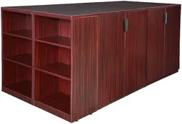 Storage Cabinet Quad with Bookcase - Legacy