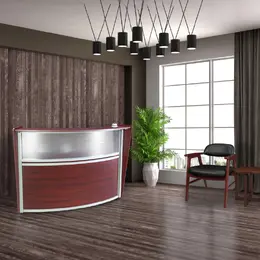 Curved Reception Desk - Marque Plexi