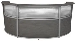 3 Person Curved Reception Desk - Marque Plexi