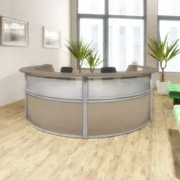 Curved Front Reception Desk - Marque Plexi