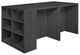 2 Person Standing Desk with Storage Cabinets - Legacy