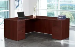 L Shaped Desk with Drawers - Napa