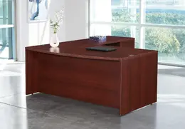 Bow Front L Shaped Desk - Napa