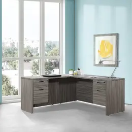 L Shaped Desk with Drawers - Napa