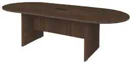 Racetrack Conference Table with Power - Amber