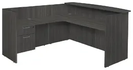 L Shaped Office Reception Desk - Amber