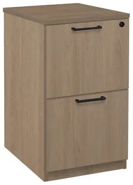 Freestanding 2 Drawer File Cabinet - Amber