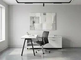 L Shaped Desk with Metal Legs - Elements