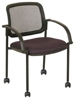 Rolling Mesh Back Guest Chair - HL