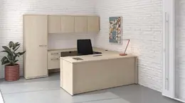 U Shaped Desk with Storage - Concept 400E