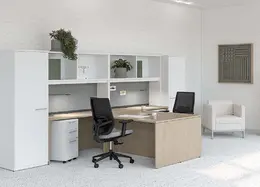 2 Person Workstation Desk with Storage Set - Concept 400E