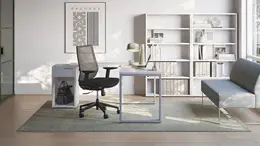L Shaped Desk with Bookcase Set - Contemporary and Affordable