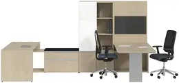 U Shaped Desk with Storage - Nex