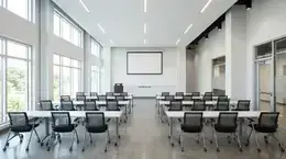 Flip Top Training Tables with Lectern and Whiteboard - Attivo