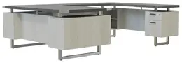 U Shaped Desk with Drawers - Mirella
