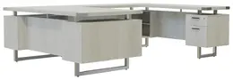 U Shaped Desk with Drawers - Mirella