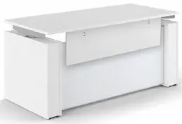 Standing Desk with Glass Modesty Panel - Elevare
