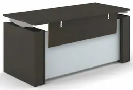 Standing Desk with Glass Modesty Panel - Elevare