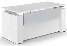 Standing Desk with Acrylic Modesty Panel - Elevare