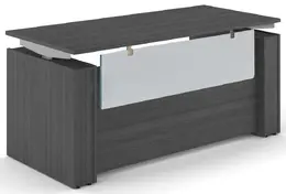 Standing Desk with Acrylic Modesty Panel - Elevare